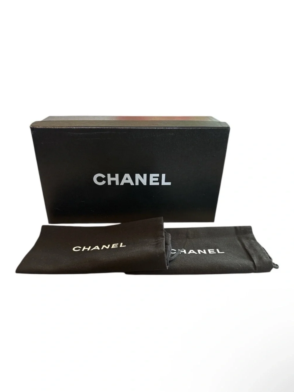 CHANEL CC Cap Toe Ballet Flats EU 39.5 US 9.5 Black Tweed Crochet Lambskin Shoe